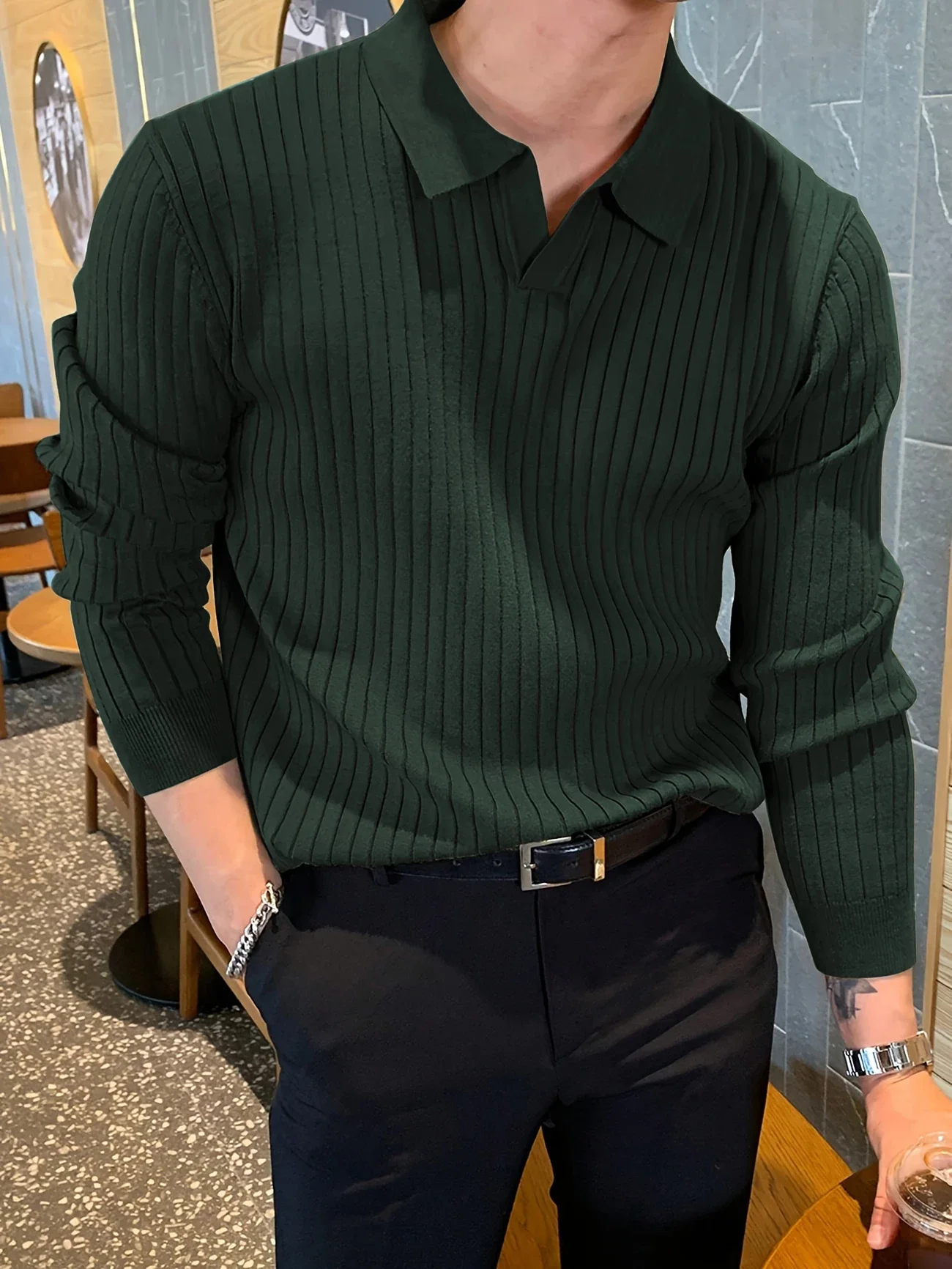 RIDGEMONT LINE™ — MEN’S CASUAL COLLAR KNIT SWEATER SHIRT - Image 7