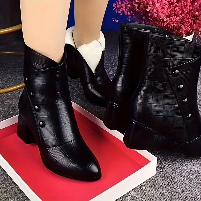 SAMARA™ THERMAL MID-HEEL ANKLE BOOTS - Image 2