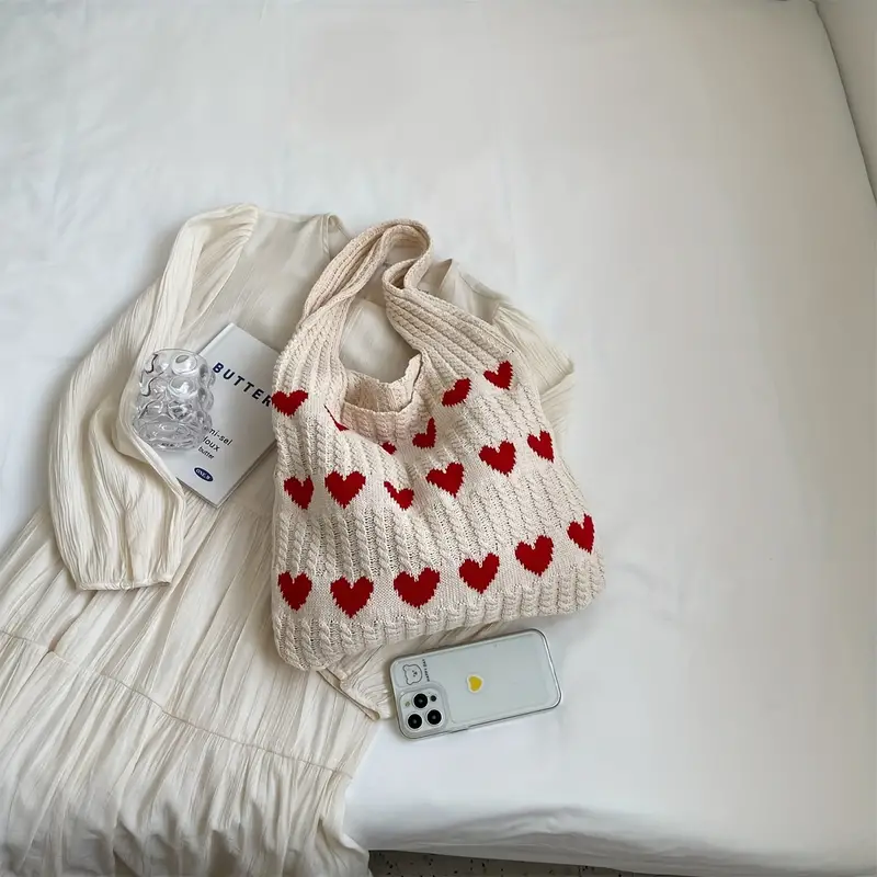SARAH™ LOVE HEART PATTERN TOTE BAG - Image 10