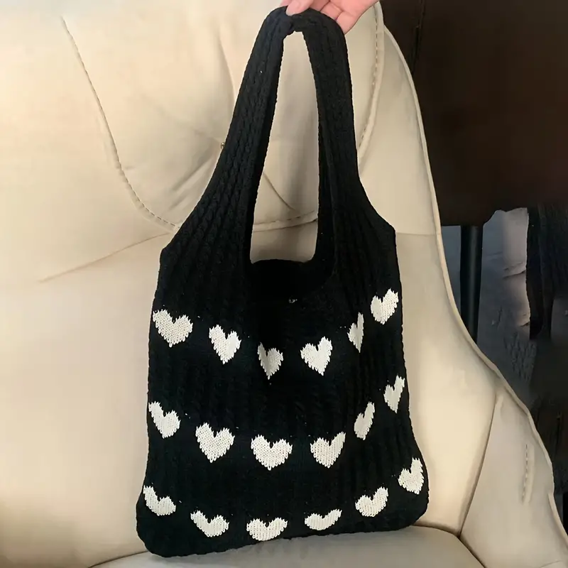 SARAH™ LOVE HEART PATTERN TOTE BAG - Image 4