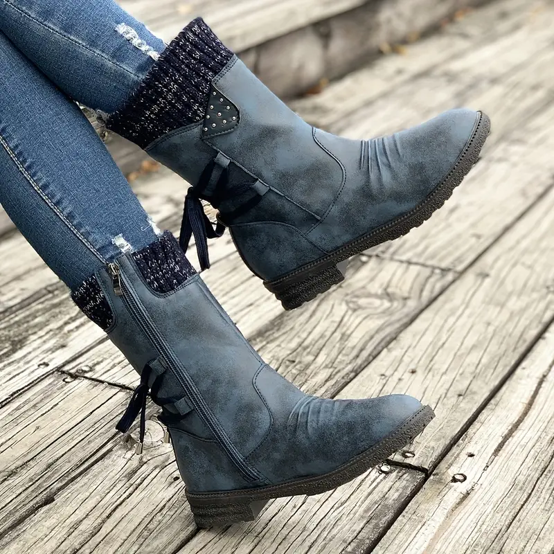 SELENE™ RETRO BLACK CHELSEA BOOTS - Image 2