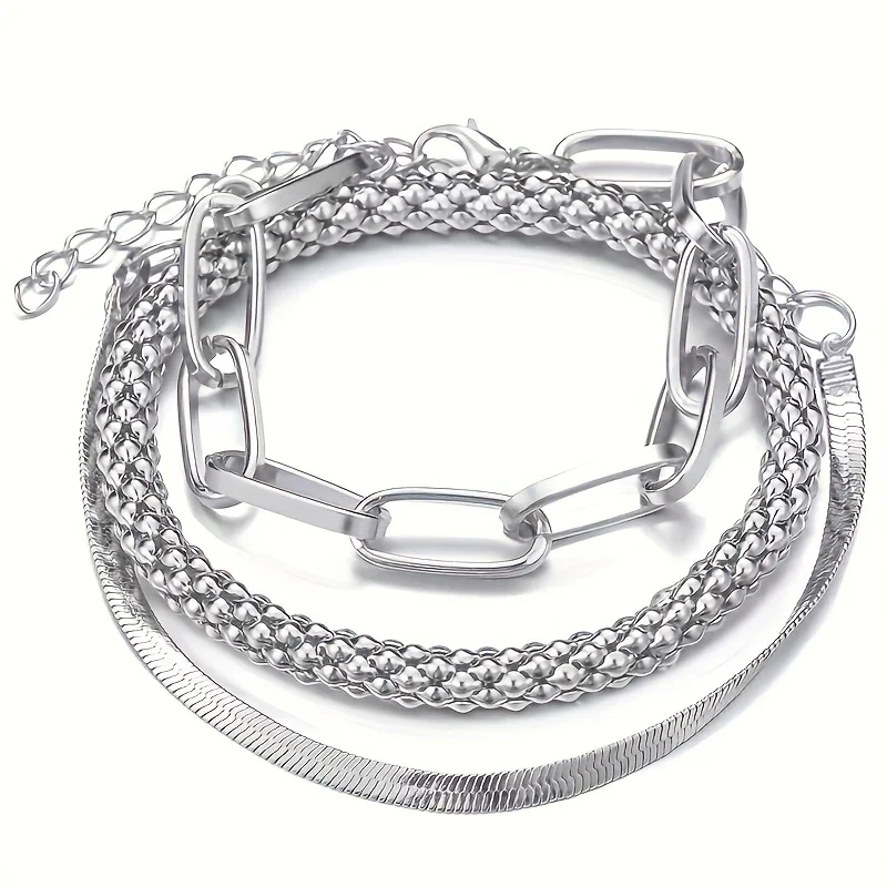 SERPENT GLAM™ — 3-PIECE GOLDEN VINTAGE SNAKE BONE BRACELET SET - Image 4