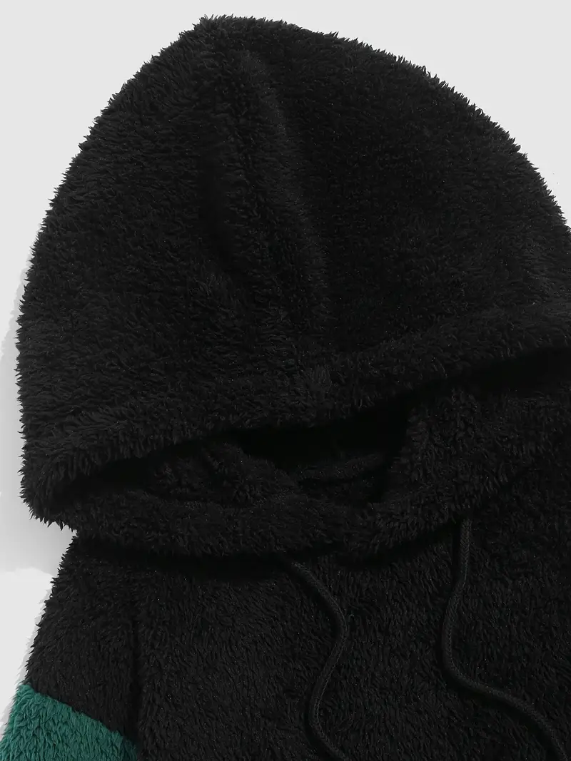 SIMON™ COZY COLOR BLOCK TEDDY FLEECE HOODIE - Image 3
