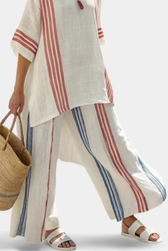 SOLVANE™ MULTICOLOR STRIPED TOP & MEDITERRANEAN PANTS - Image 3