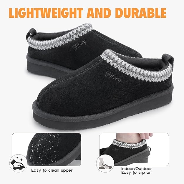 WOMEN'S PLATFORM SLIPPERS – COZY SUEDE ANKLE BOOTS WITH FLEECE LINING - Image 8