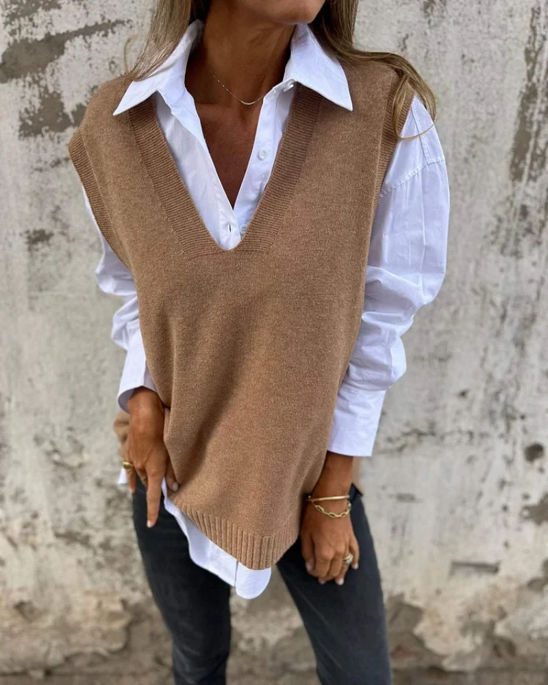 THEA™ | KNITTED LAYERING GILET - Image 2