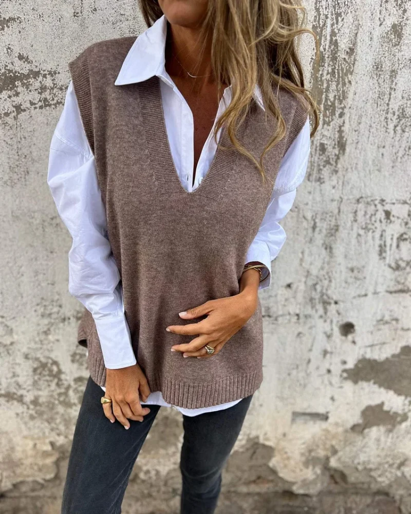 THEA™ | KNITTED LAYERING GILET - Image 3