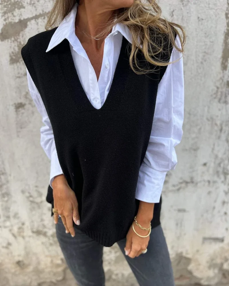 THEA™ | KNITTED LAYERING GILET - Image 4