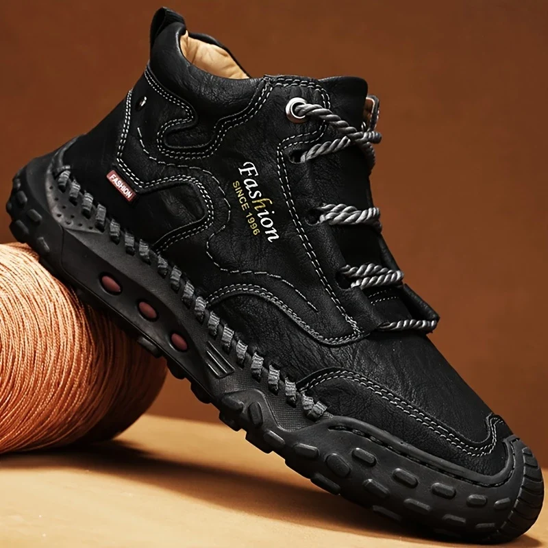 URBENFORGE™ — MEN’S BLACK HIGH-TOP LACE-UP BOOTS