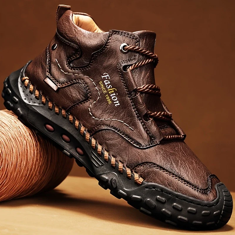 URBENFORGE™ — MEN’S BLACK HIGH-TOP LACE-UP BOOTS - Image 2