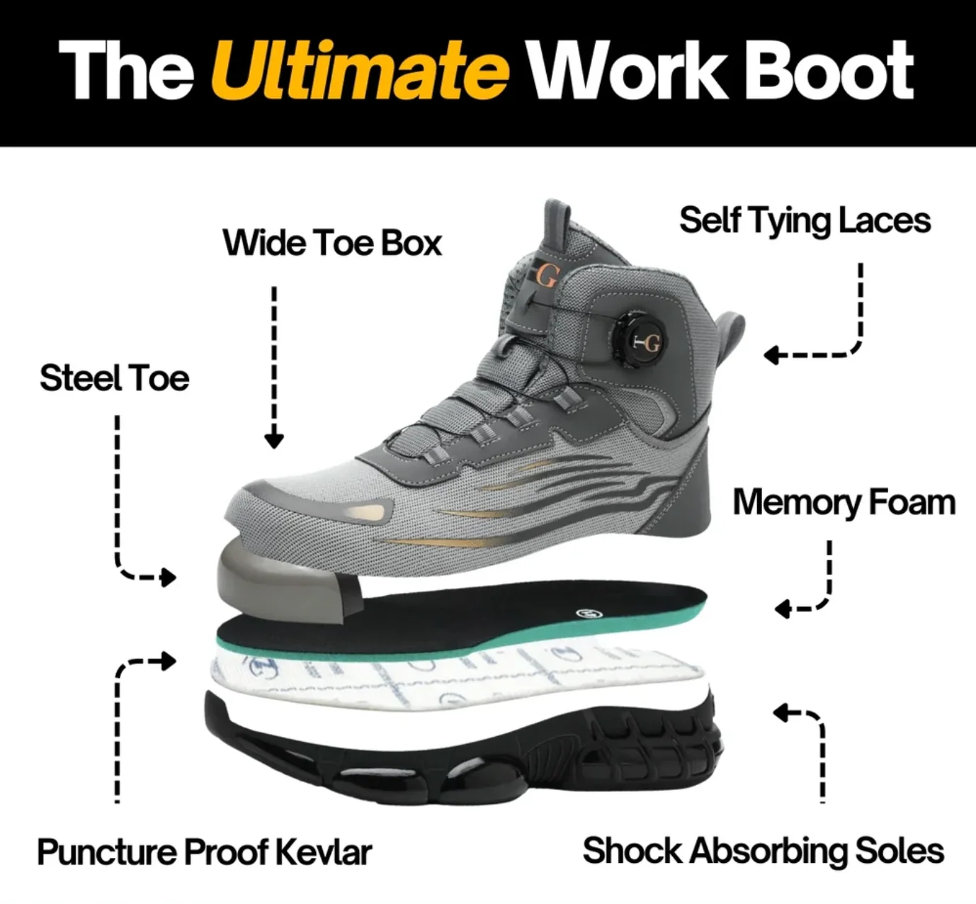 VIGORACE™ HEALTHY & PROTECTIVE STEEL TOE SNEAKERS - Image 7