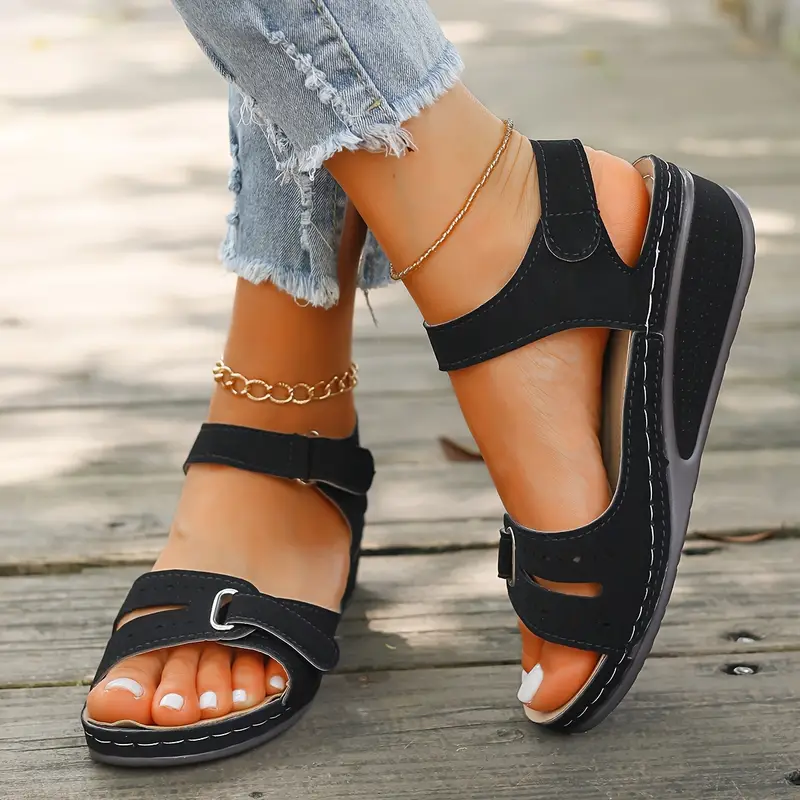 YALGOO™ WOMEN'S SOLID COLOR COMFORT SANDALS - Image 2