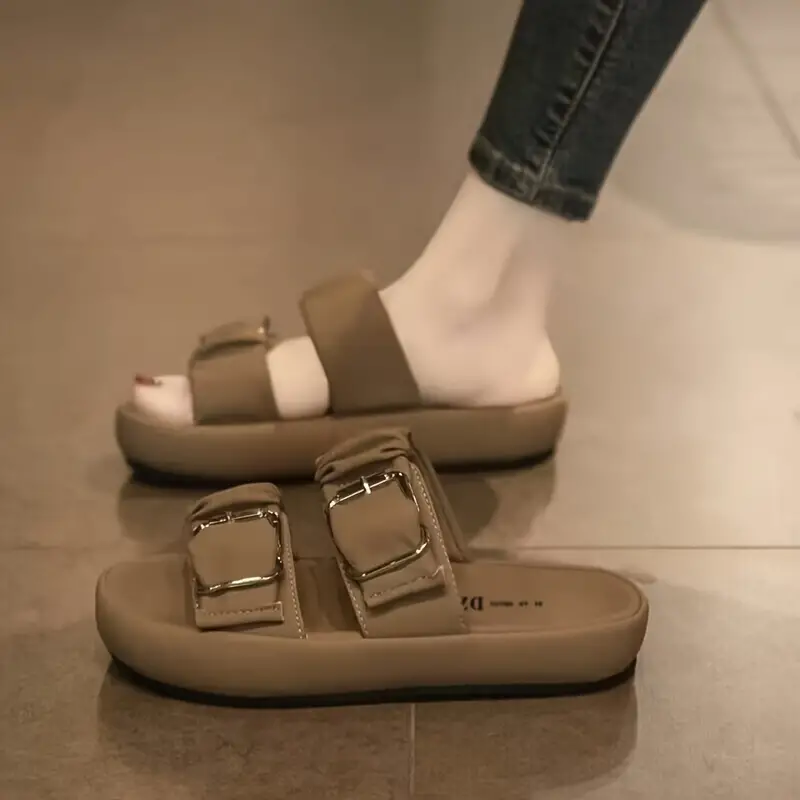 YANDERRA™ WOMEN'S DOUBLE BUCKLE STRAP SANDALS - Image 3