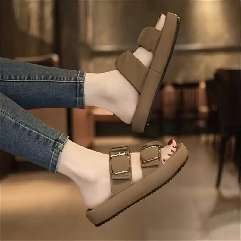 YANDERRA™ WOMEN'S DOUBLE BUCKLE STRAP SANDALS - Image 5