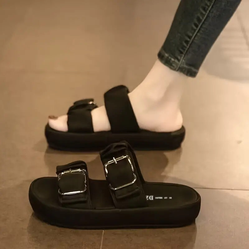 YANDERRA™ WOMEN'S DOUBLE BUCKLE STRAP SANDALS - Image 6