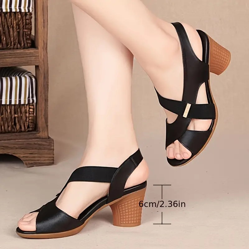 YARRADEEN™ WOMEN'S CHUNKY HEELED SANDALS - Image 4